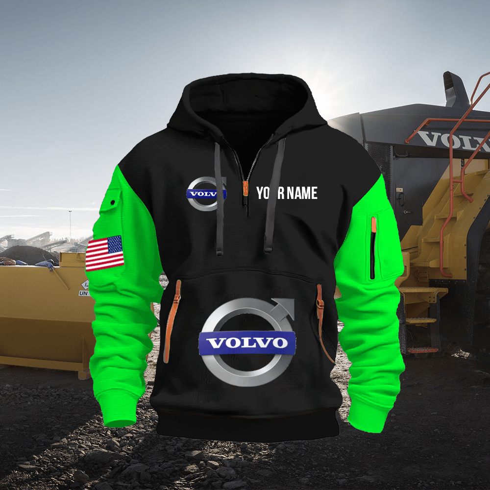 VV CE Custom Print Name Quarter Zipper Hoodie