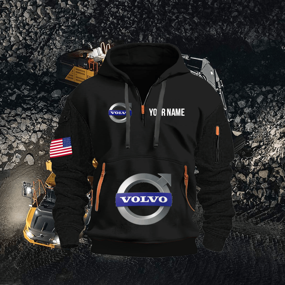 VV CE Custom Print Name Quarter Zipper Hoodie