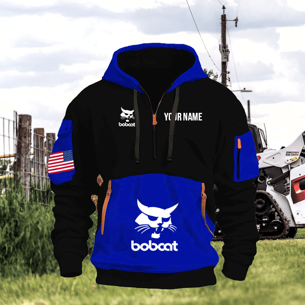 BC Print Name Quarter Zipper Hoodie