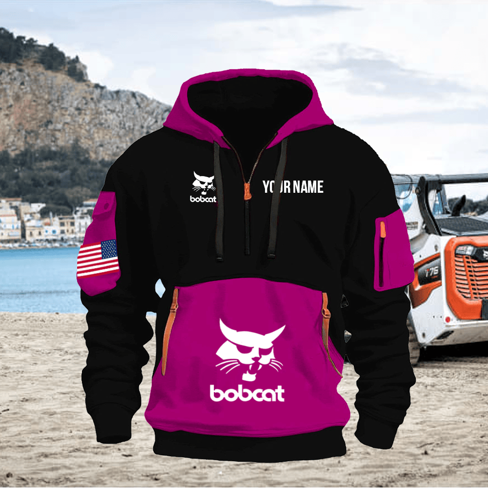 BC Print Name Quarter Zipper Hoodie