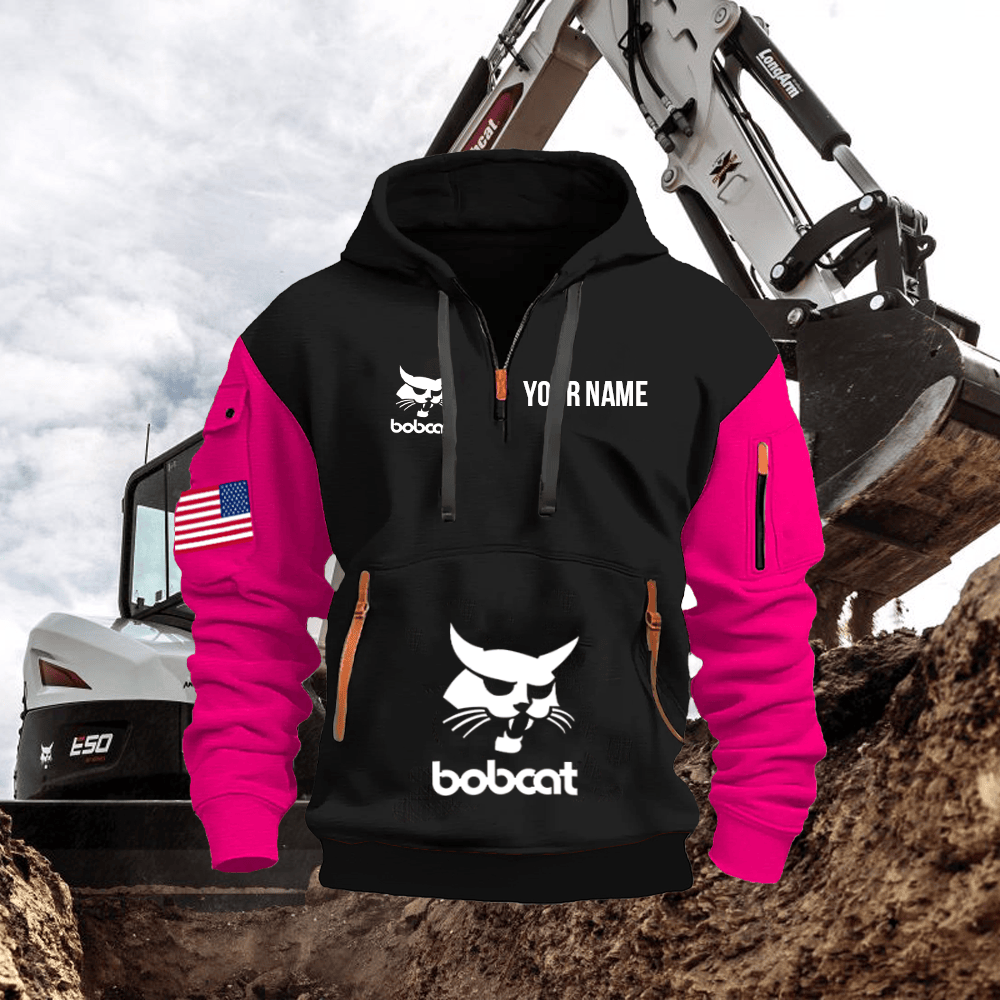 BC Custom Print Name Quarter Zipper Hoodie