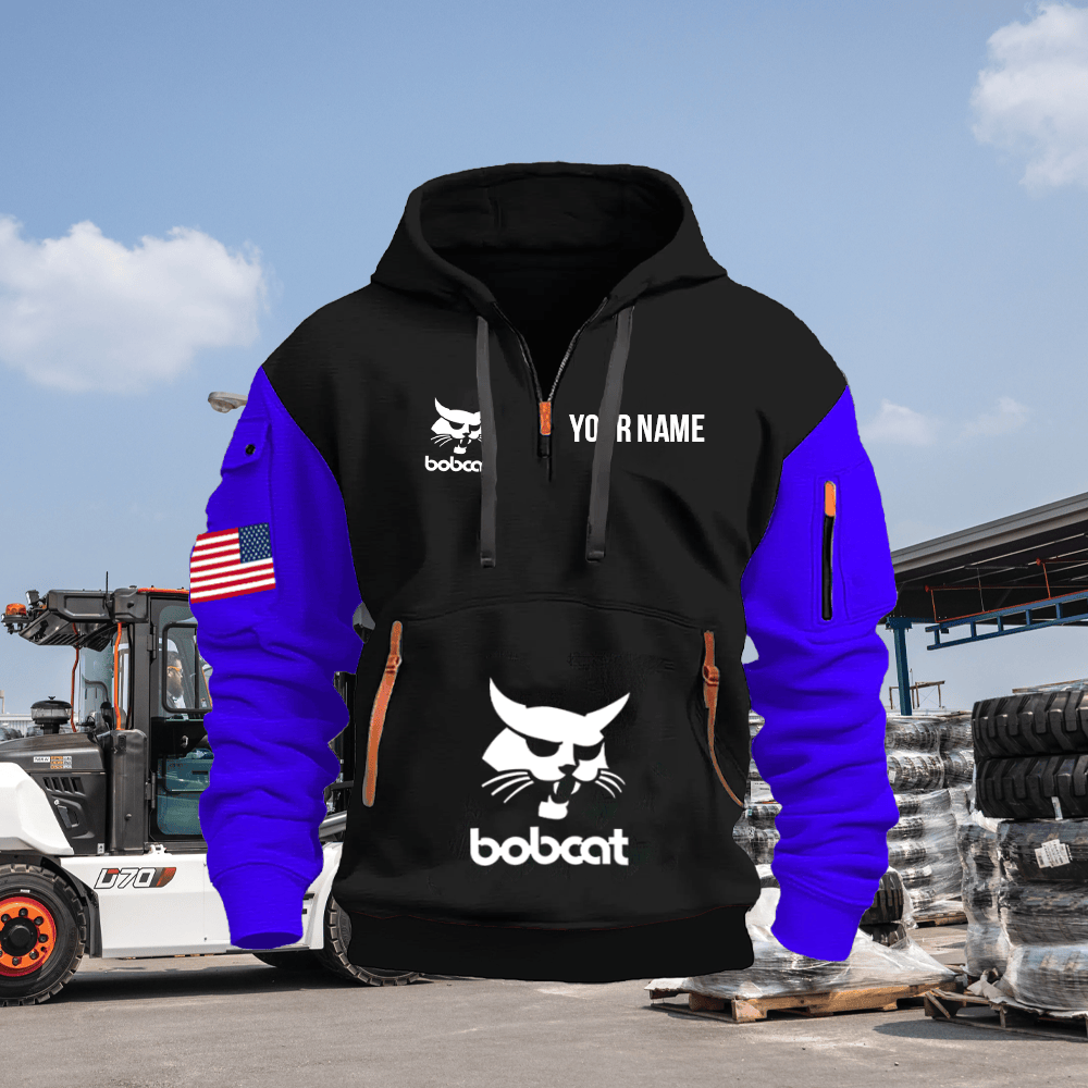 BC Custom Print Name Quarter Zipper Hoodie
