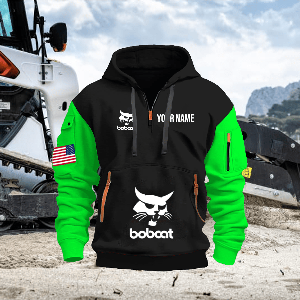 BC Custom Print Name Quarter Zipper Hoodie