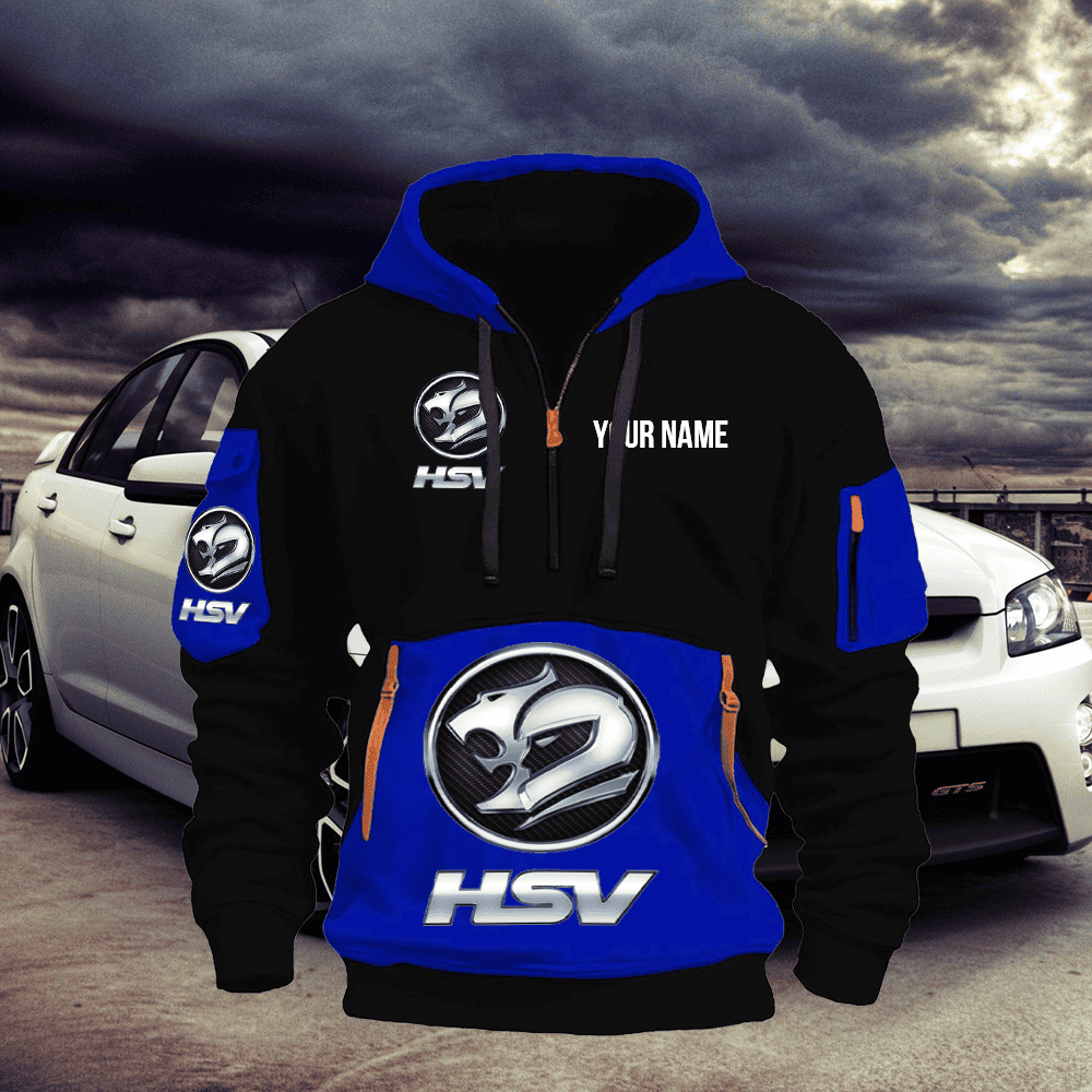 HSV Print Name Quarter Zipper Hoodie