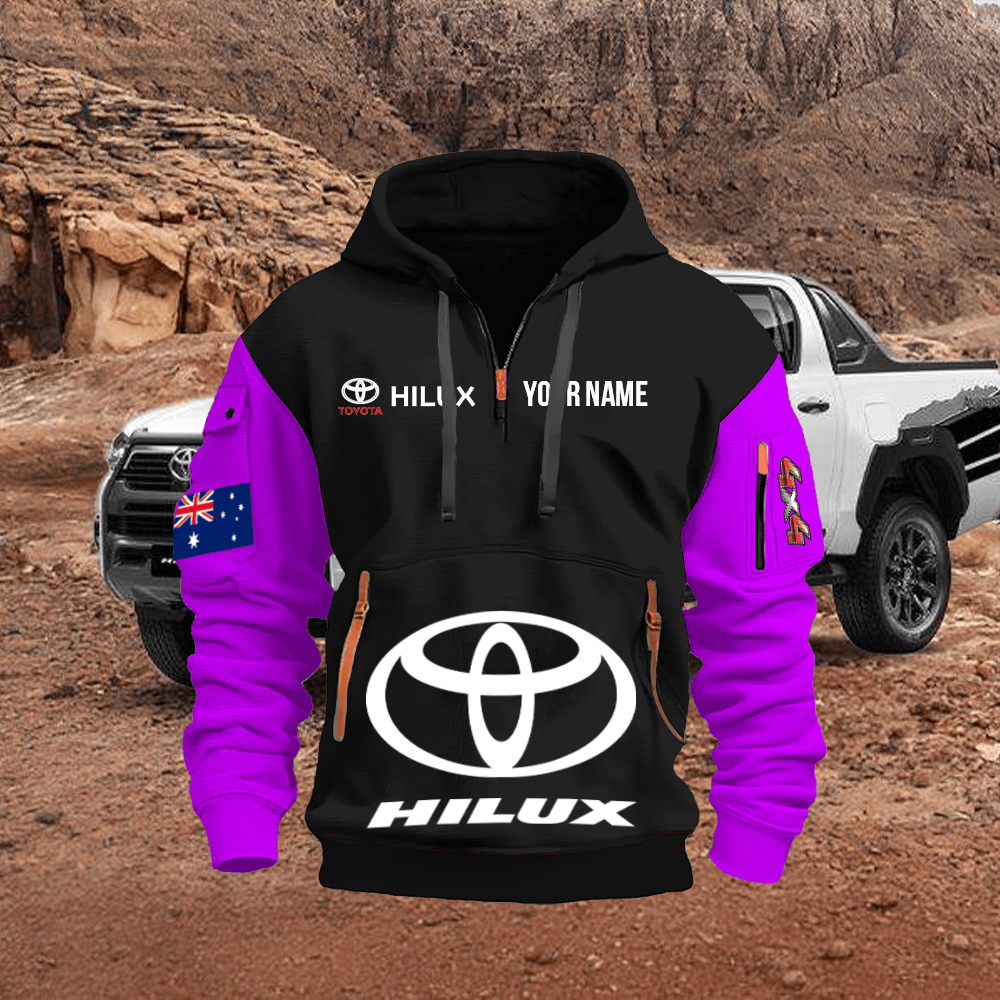 HL Custom Print Name Quarter Zipper Hoodie