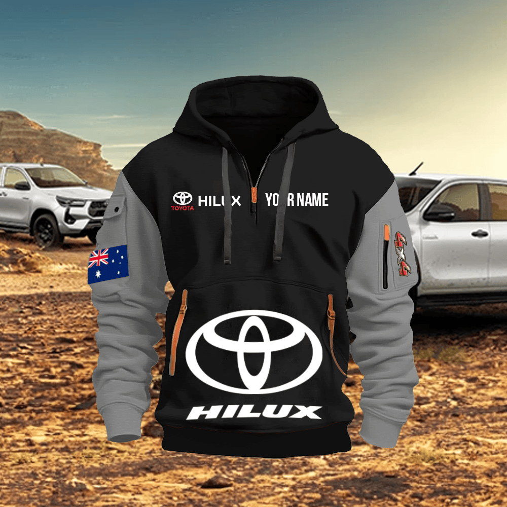 HL Custom Print Name Quarter Zipper Hoodie