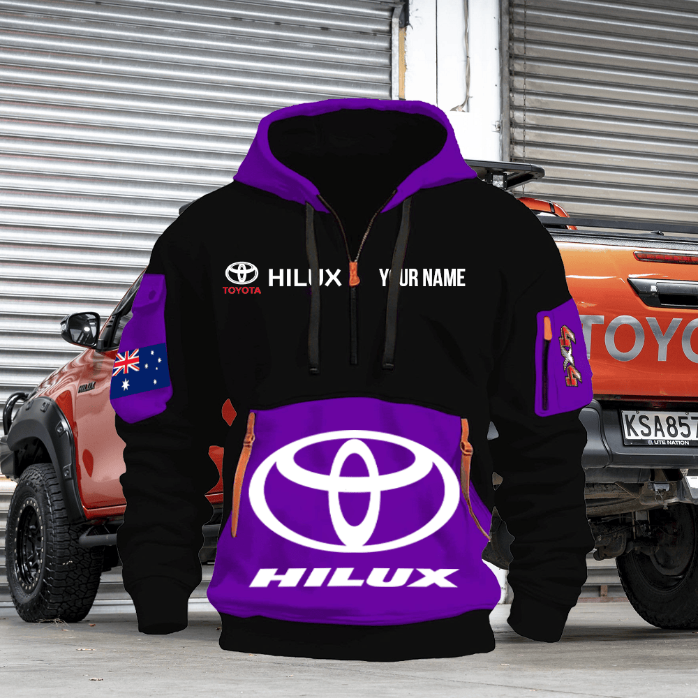 HL Print Name Quarter Zipper Hoodie