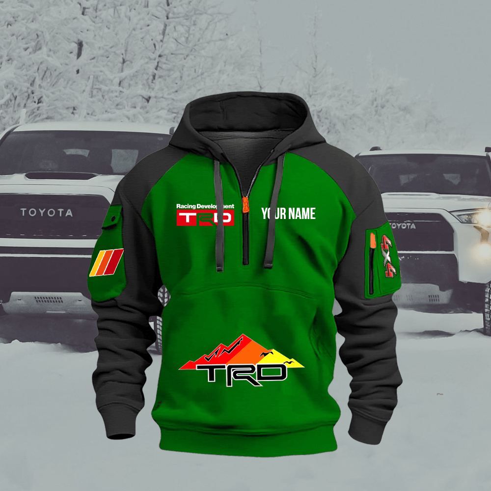 TY TRD Custom Name Quarter Zipper Hoodie