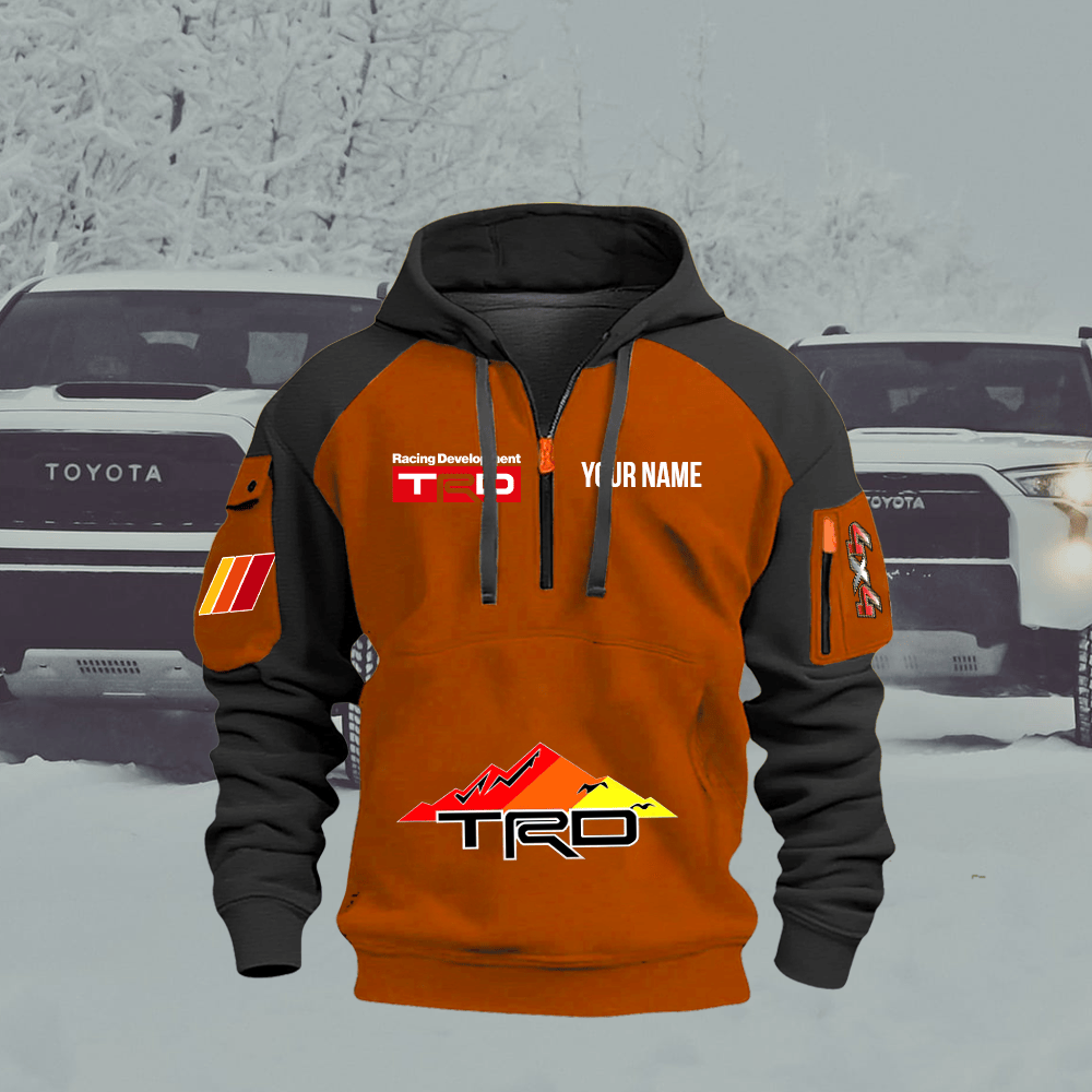 TY TRD Custom Name Quarter Zipper Hoodie