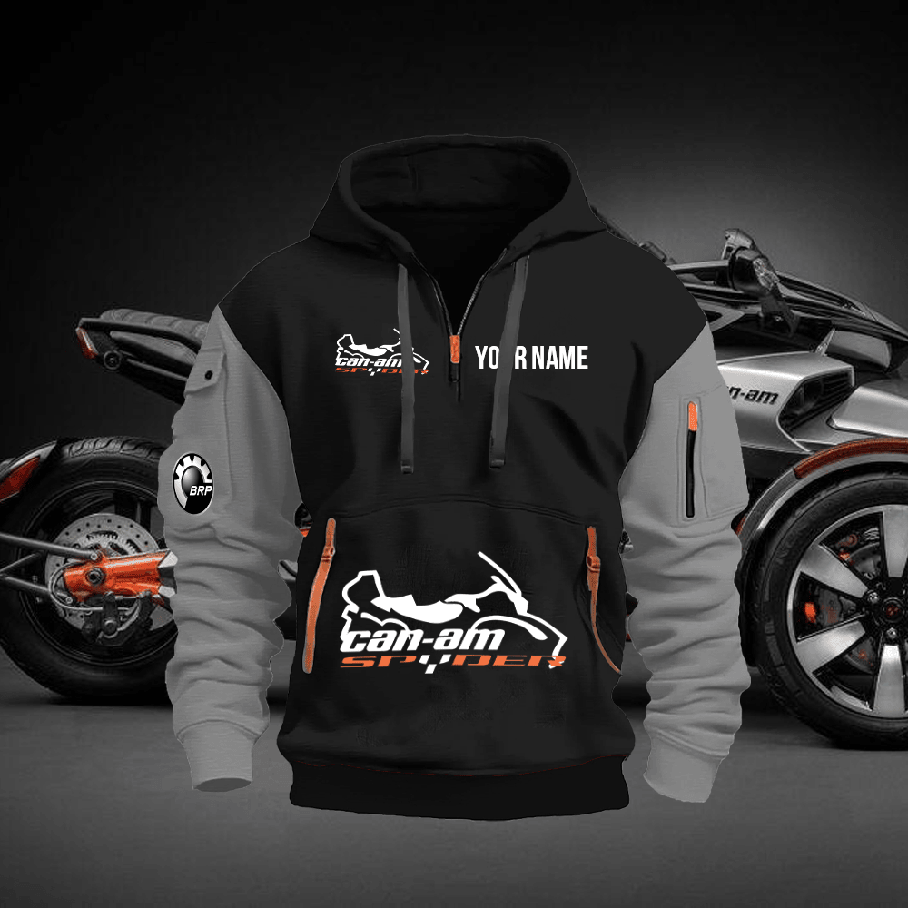 SPD Custom Print Name Quarter Zipper Hoodie