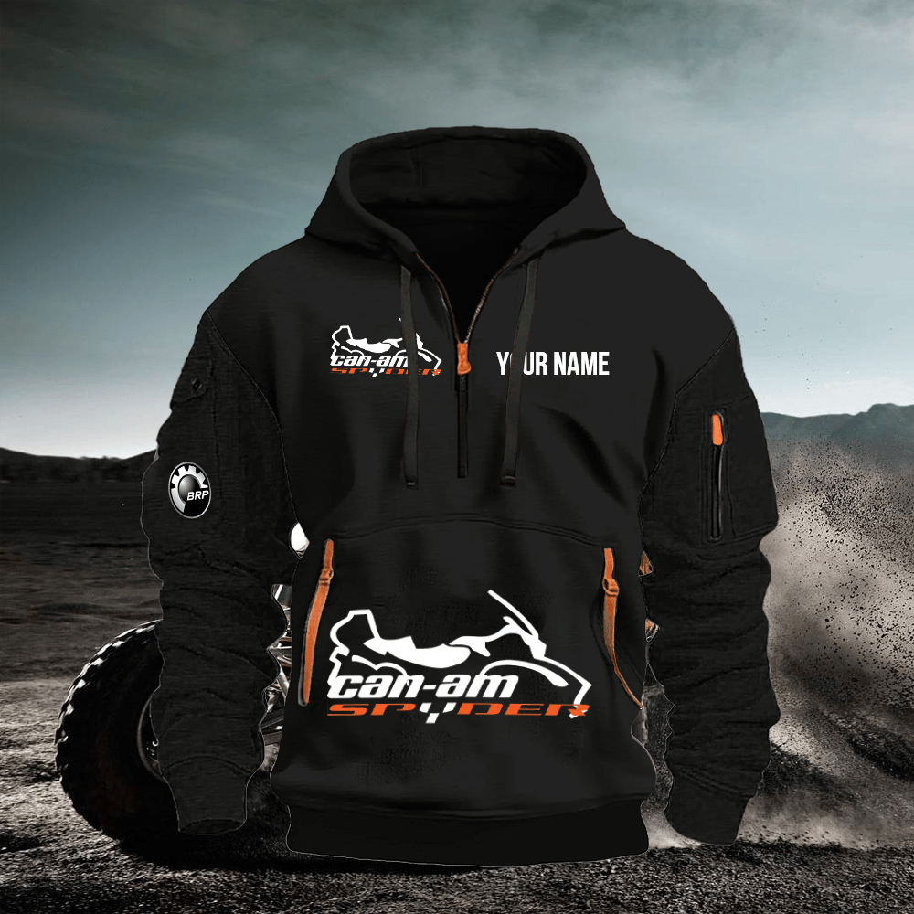 SPD Print Name Quarter Zipper Hoodie